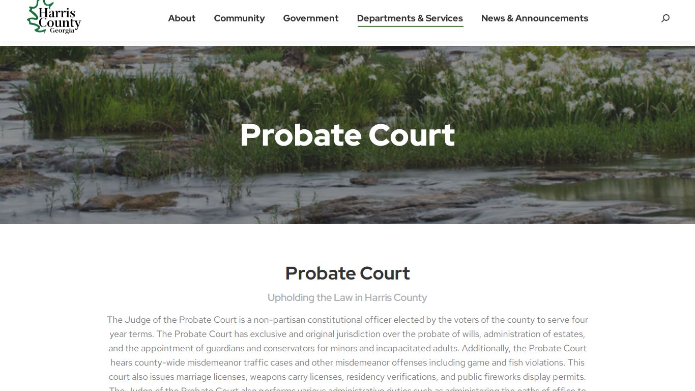 Probate Court - Harris County, Georgia